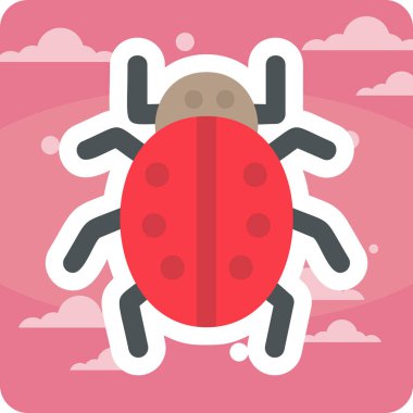 Böcek. Web simgesi basit illüstrasyon 