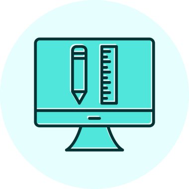 Web tasarım simgesi, vektör illüstrasyonu basit tasarım