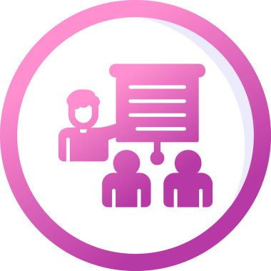 Sunum. Web simgesi basit illüstrasyon 