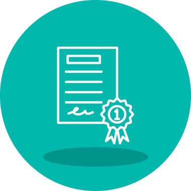 Sertifika. Web simgesi basit tasarım