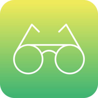 Gözlük. Web simgesi basit illüstrasyon