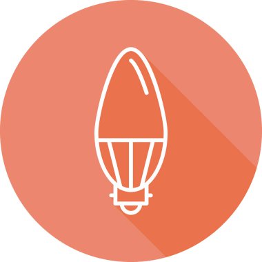 Ampul simgesi, basit vektör illüstrasyonu 