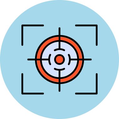 Hedef. Web simgesi basit illüstrasyon