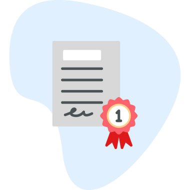 Sertifika. Web simgesi basit tasarım