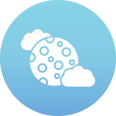 Dolunay simgesi, vektör illüstrasyonu