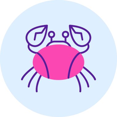 Yengeç simgesi, vektör illüstrasyonu basit tasarım 