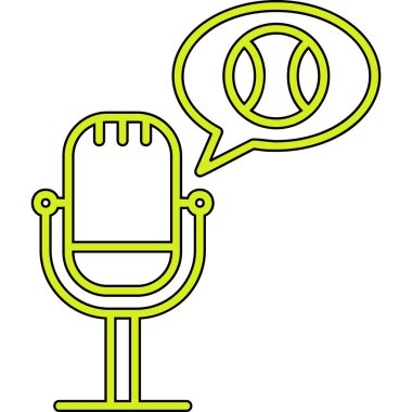 Sport Podcast ikon vektör çizimi 