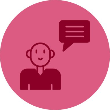 Topluluk Yöneticisi Web simgesi vektör illüstrasyonu