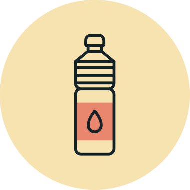 Su şişesi. Web simgesi basit illüstrasyon