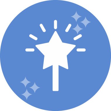 Bir yıldız simgesinin vektör illüstrasyonu 