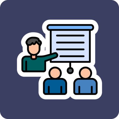 Sunum. Web simgesi basit illüstrasyon 