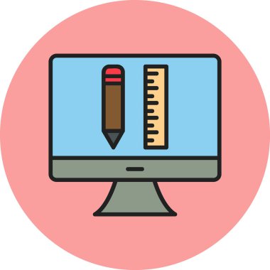 Web tasarım simgesi, vektör illüstrasyonu basit tasarım