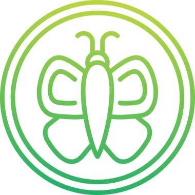 Kelebek ikonu vektör çizimi. İpek Kumaş      