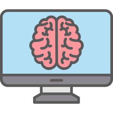 bilgisayar ekranı simgesi, vektör illüstrasyonu basit tasarım