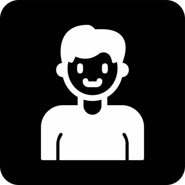 İnsan avatar web simgesi basit illüstrasyon 