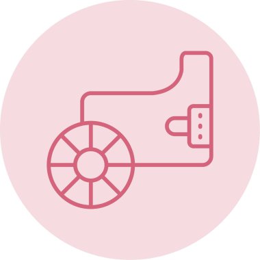 Savaş Arabası web simgesi, vektör illüstrasyonu