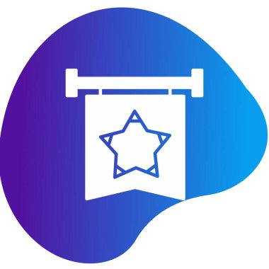 Pennant ağ simgesi, vektör illüstrasyonu