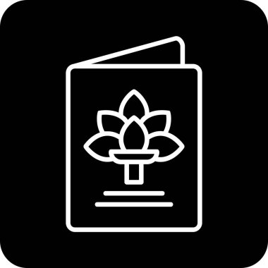 Tebrik kartı simgesi vektör illüstrasyonu