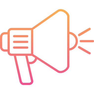 megafon web simgesi, vektör çizim 