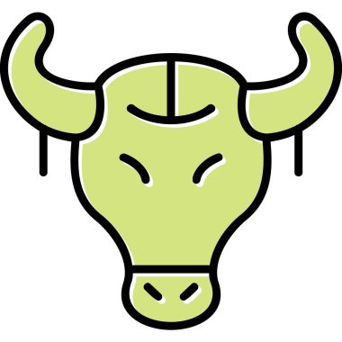 Boğa Kafatası ikon vektör çizimi