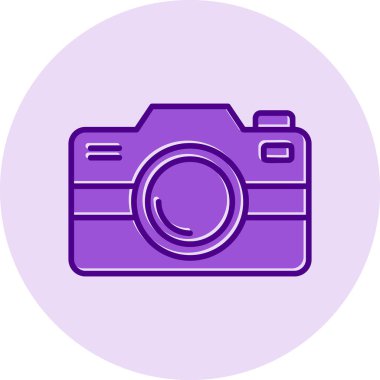 Fotoğraf makinesi simgesi, vektör illüstrasyonu. düz tasarım biçimi              