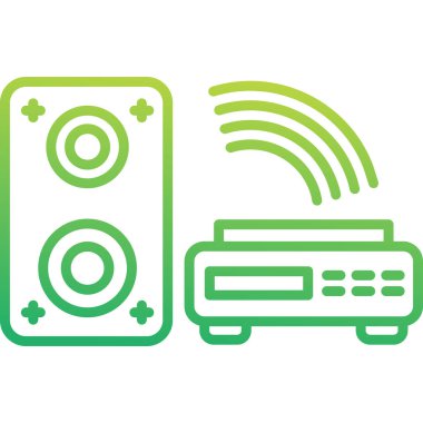 müzik çalar simgesi, vektör illüstrasyonu basit tasarım