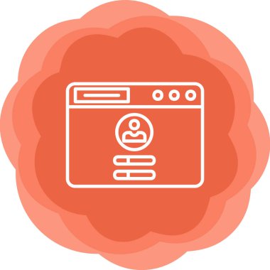 Günlük Kaydı Web simgesi, vektör illüstrasyonu