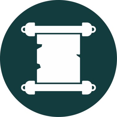 Papirüs simgesi. Web simgesi vektör illüstrasyonu