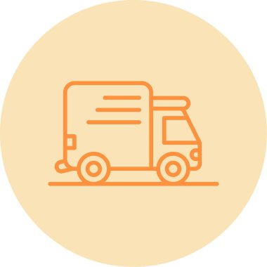 Teslimat. Web simgesi basit illüstrasyon