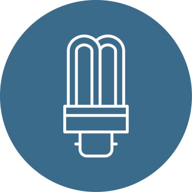 tübüler ampul aydınlatma simgesi, vektör illüstrasyonu 