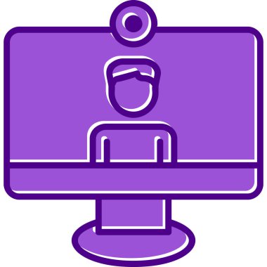 Video Arama simgesi, düz tasarım