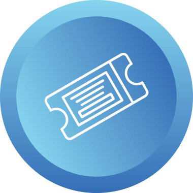 Bilet. Web simgesi basit illüstrasyon