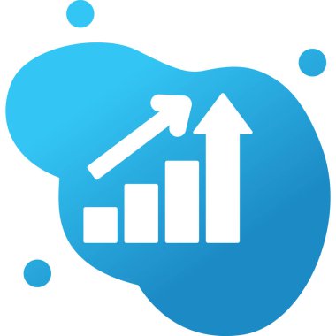 Büyüme grafiği Web simgesi vektör illüstrasyonu