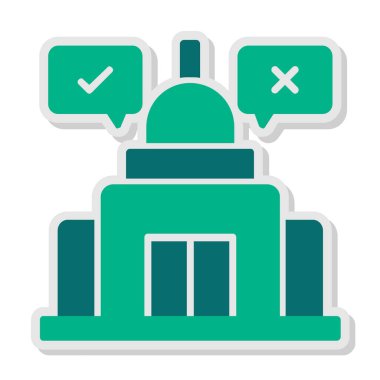 Hükümet web simgesi, vektör illüstrasyonu