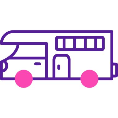 karavan web simgesi basit illüstrasyon