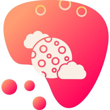 Dolunay simgesi, vektör illüstrasyonu