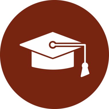 Mortarboard web simgesi basit illüstrasyon