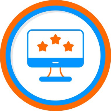 Dijital pazarlama, derecelendirme. Web simgesi basit illüstrasyon