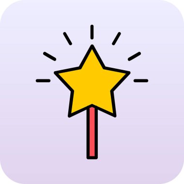 Bir yıldız simgesinin vektör illüstrasyonu 