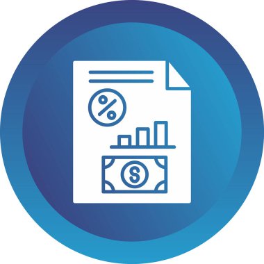 Eğilim biçimi izole edilmiş arka planda mali simge 