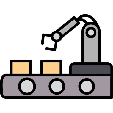 Otomasyon web simgesi, vektör illüstrasyonu