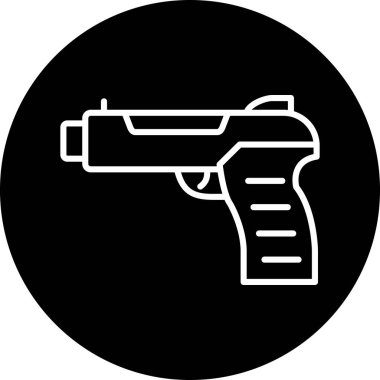 Silah. Web simgesi basit illüstrasyon 