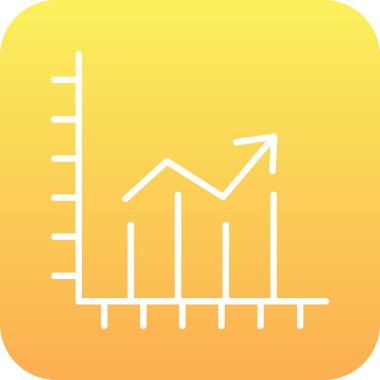 Büyüme grafiği Web simgesi basit illüstrasyon
