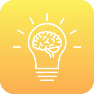 Fikir simgesinin vektör illüstrasyonu 