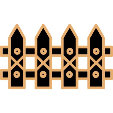 çit web simgesi, vektör çizim 