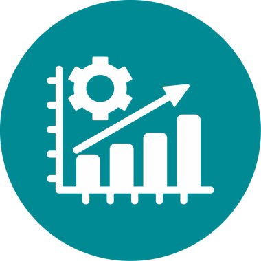  Üretim düzlüğü simgesi, vektör illüstrasyonu