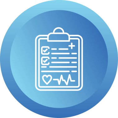 Sağlık Denetimi panosu simgesi, vektör illüstrasyonu 