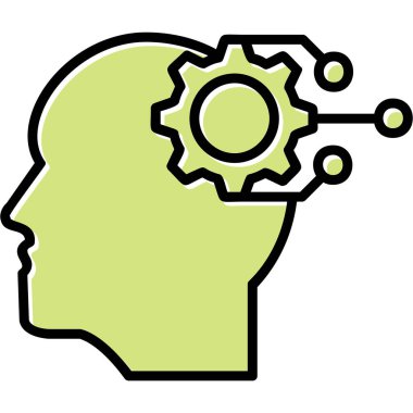 Düşünüyorum. Web simgesi basit illüstrasyon           