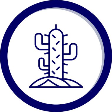 Kaktüs. Web simgesi basit illüstrasyon 