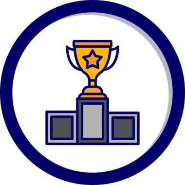 Galibiyet kupa vektör simgesi